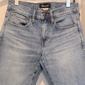 Madewell, light wash jeans, 29 x 32 slim